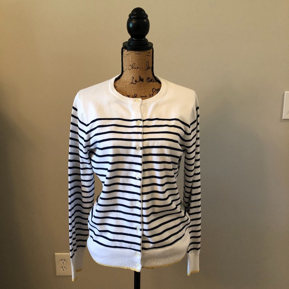 Lands End Cotton Cardigan NWOT